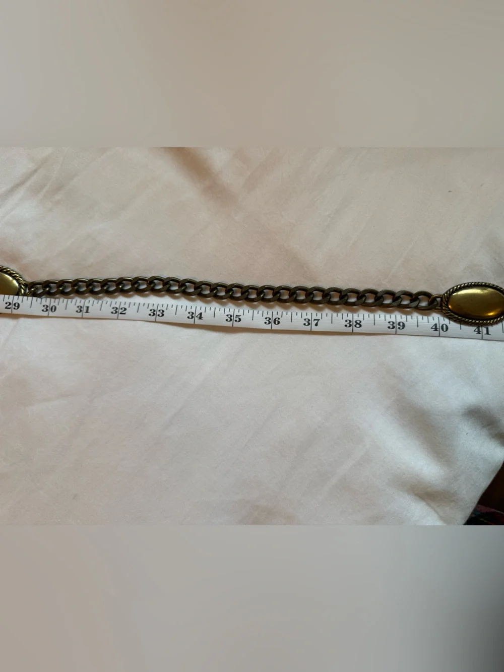 Vintage Calvin Klein Brass Concho Belt with oval medallions